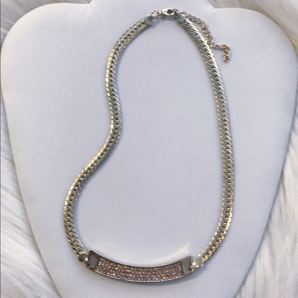 🆕 Gold Plated Crystal ID Necklace